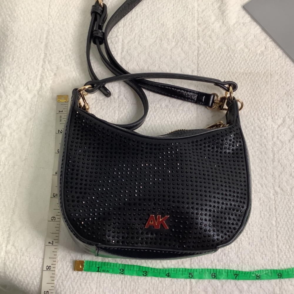 EUC Anne Klein black studded crossbody evening fancy - Picture 9 of 13